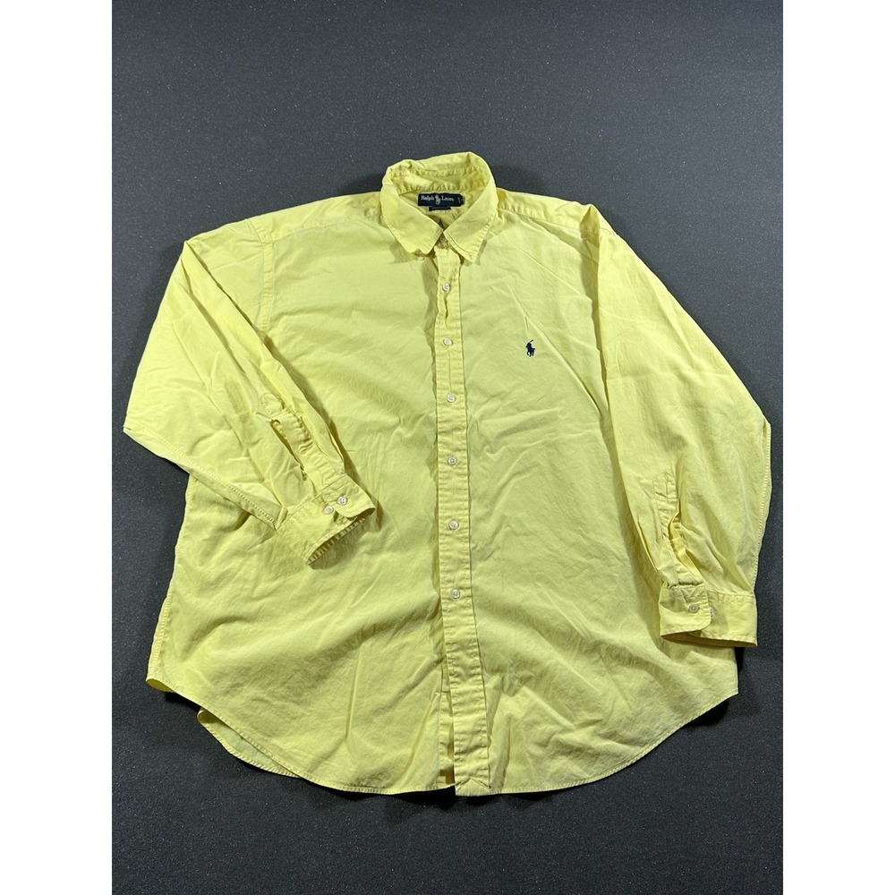 Ralph Lauren Yellow Long Sleeve Button Down 17 1/2 34/35